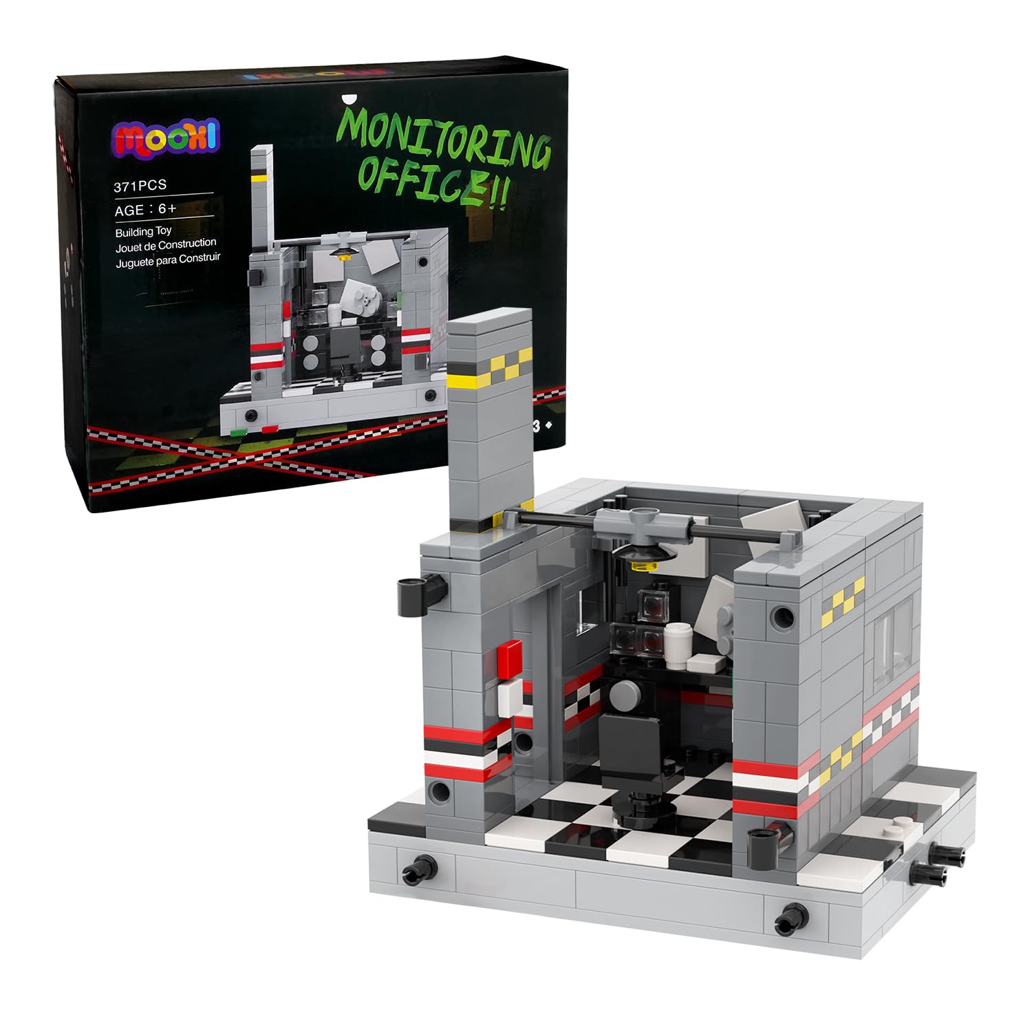 MOOXI-MOC FNAF Offices Building Set,Creative Cute Building Blocks